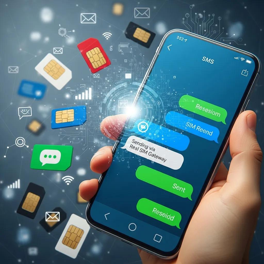 Phone sending messages through a Real SIM gateway for reliable campaign delivery